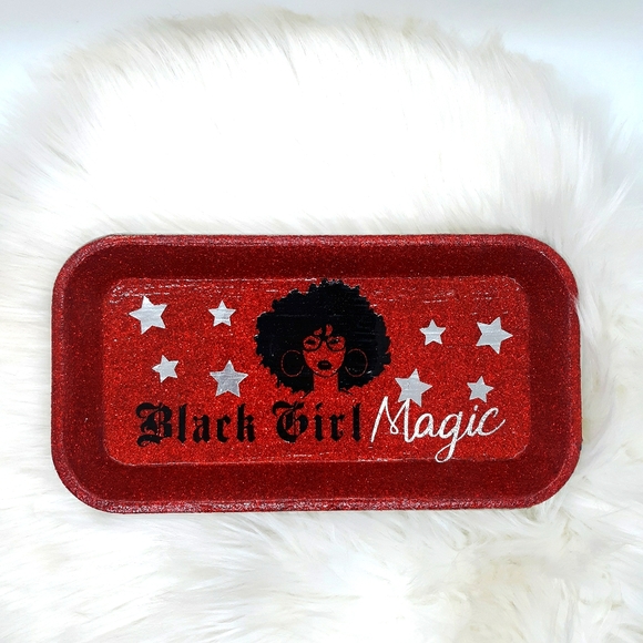 Red & Black "Black Girl Magic" 7pc Stoner Set - Picture 2 of 2